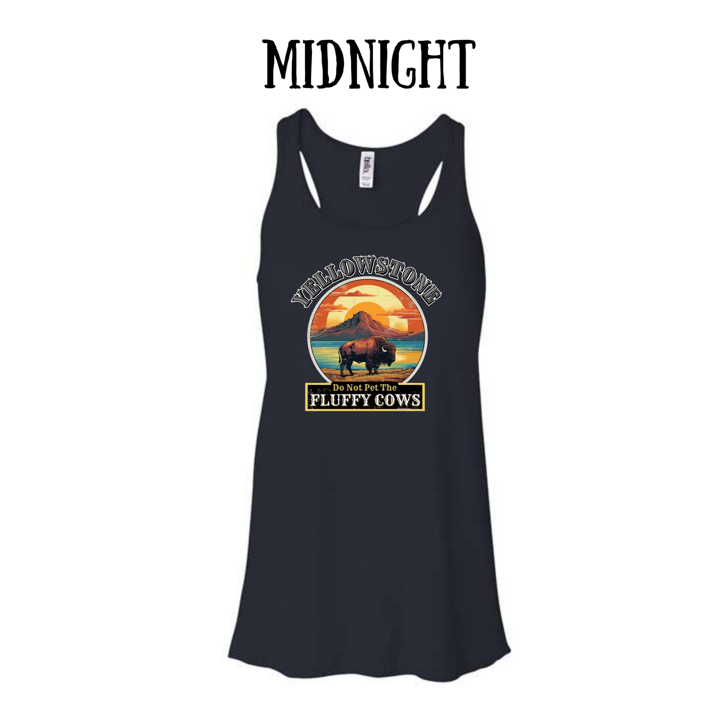 CP - Yellowstone: Fluffy Cows - Women's flowy racerback Tank