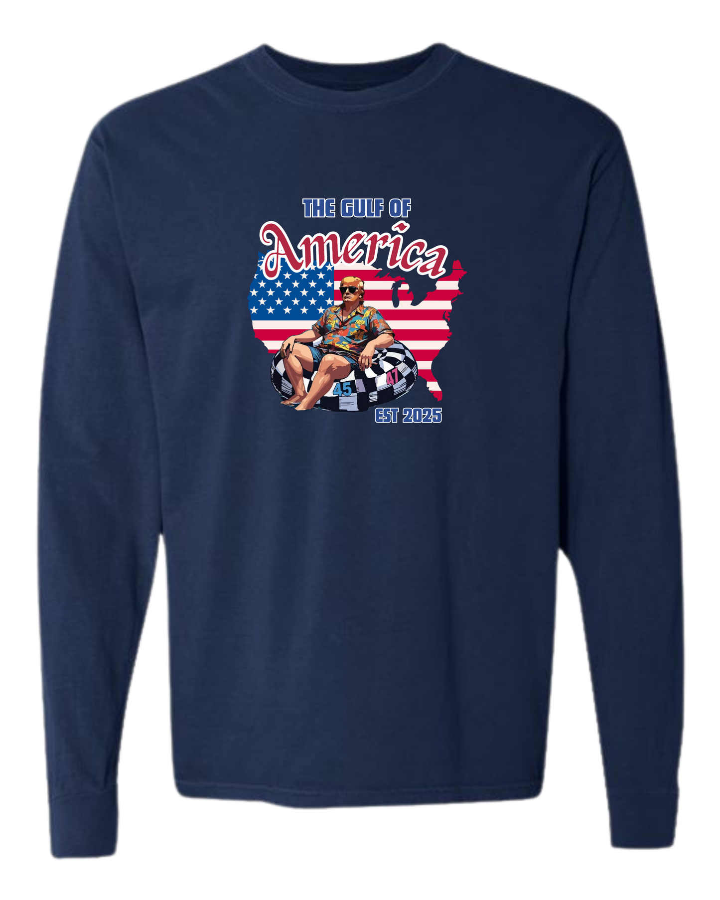 The Gulf of America - Comfort Colors - Heavyweight Long Sleeve Tee - Blues & Greens