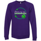 Hormones May Cause Shenanigans - Sponge Fleece Raglan Sweatshirt - Blues, Greens, Purple, and Black