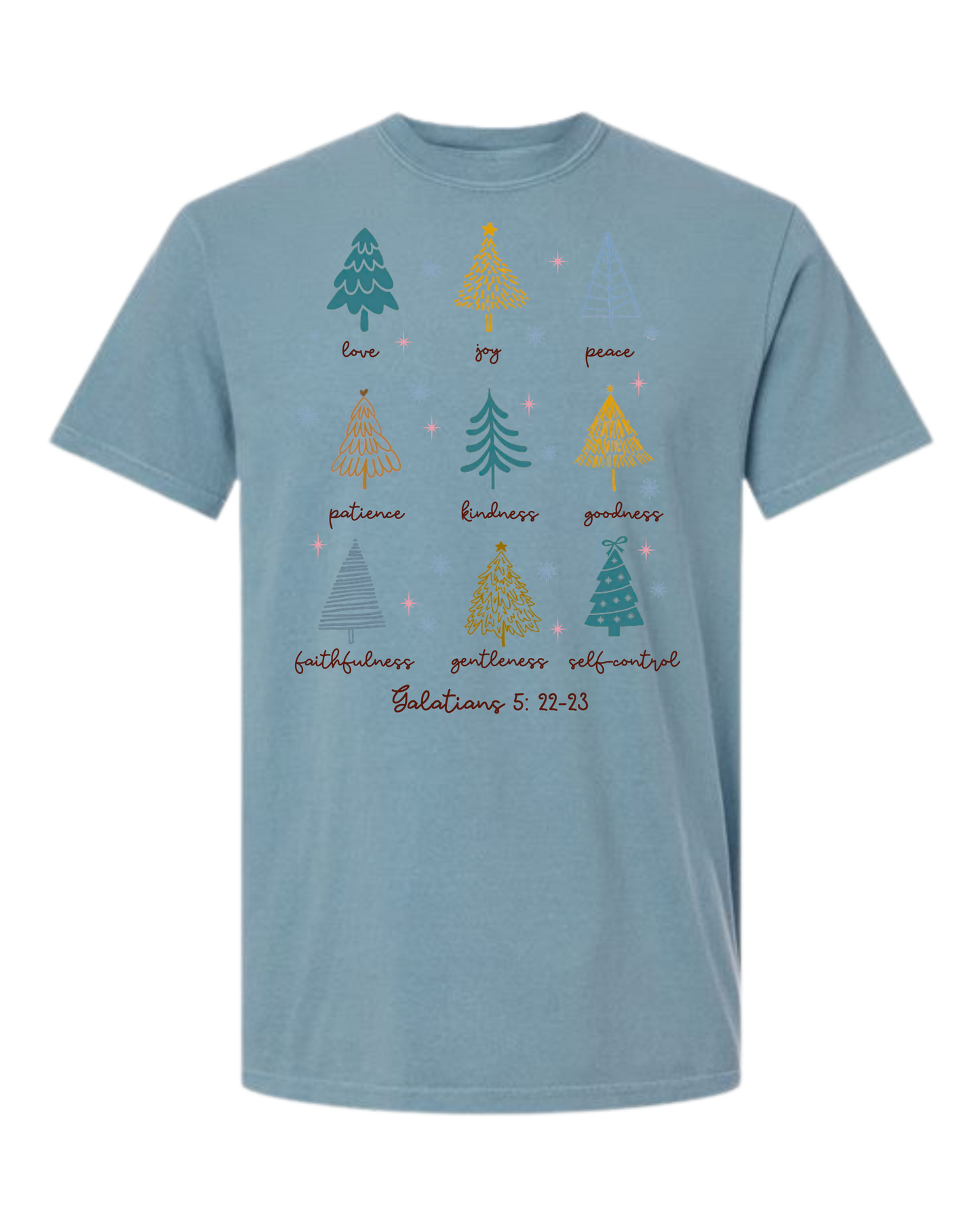 Galatians 5 - Comfort Colors - Heavyweight Unisex Tee - Blues
