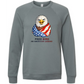 Free Bird An American Legend - Sponge Fleece Raglan Sweatshirt - Blues, Greens, Purple, and Black