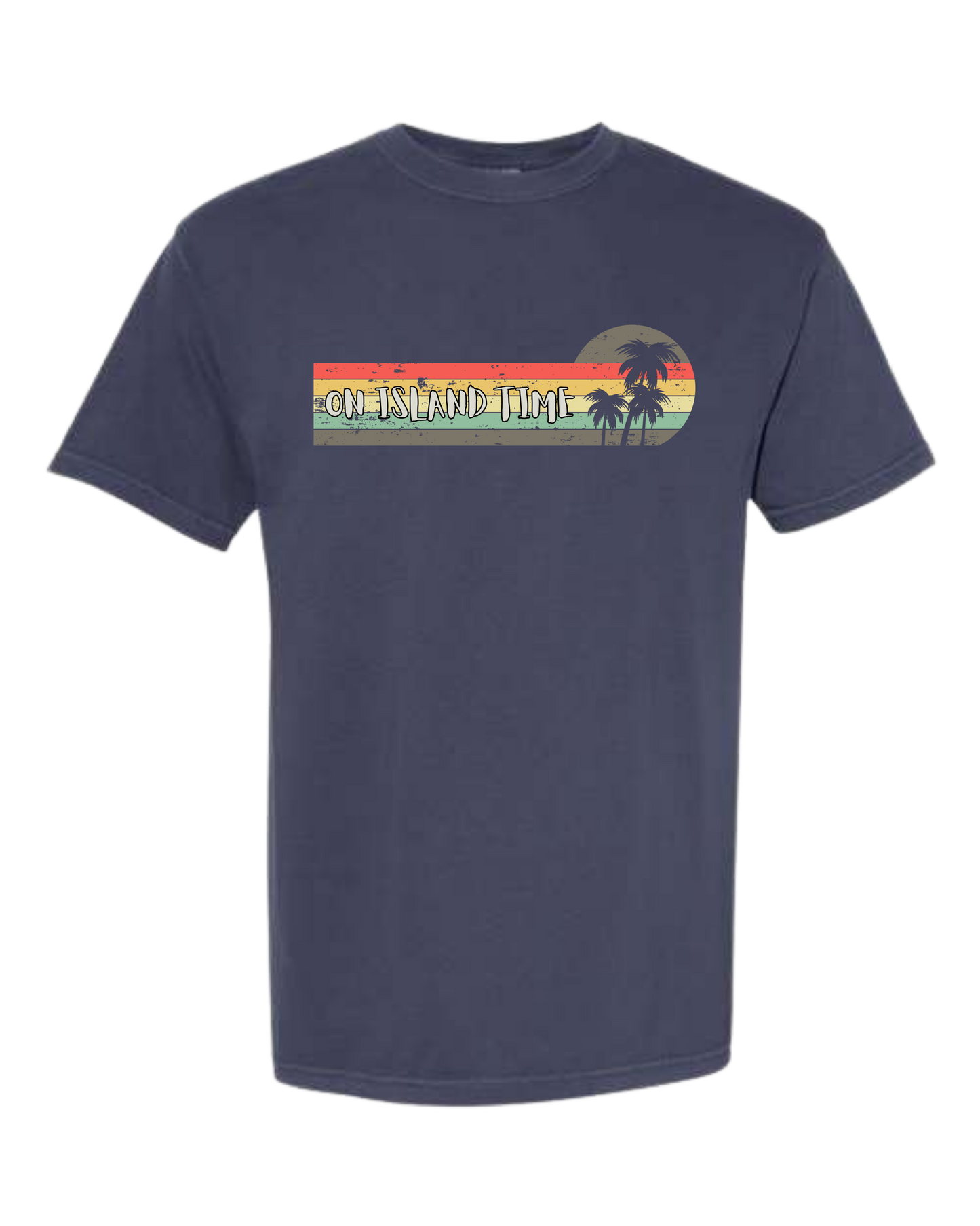 On Island Time - Comfort Colors - Heavyweight Unisex Tee - Blues