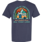 What Happens At The Campground - Comfort Colors - Heavyweight Unisex Tee - Blues