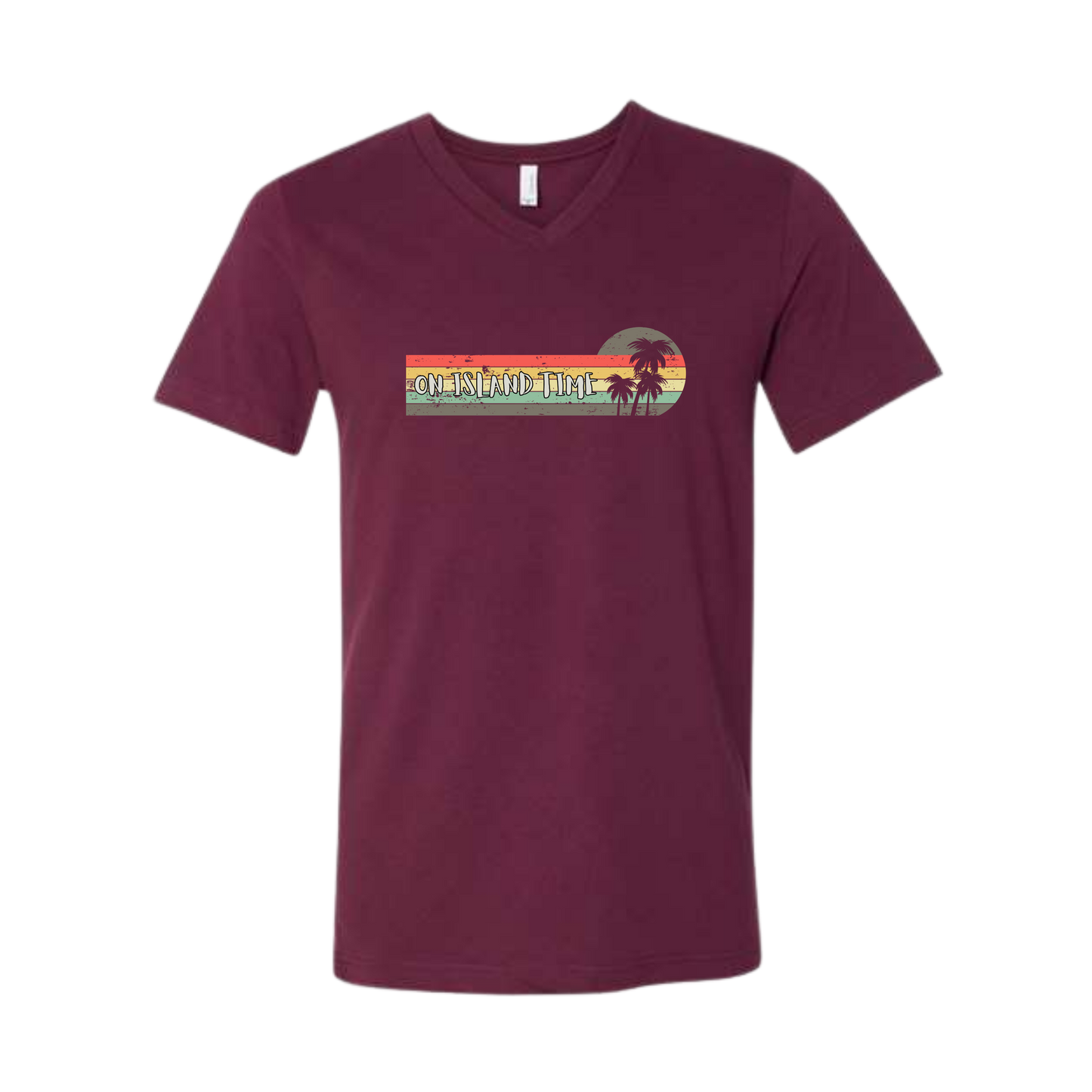 On Island Time - Bella+Canvas - Unisex V-Neck - Assorted Colors