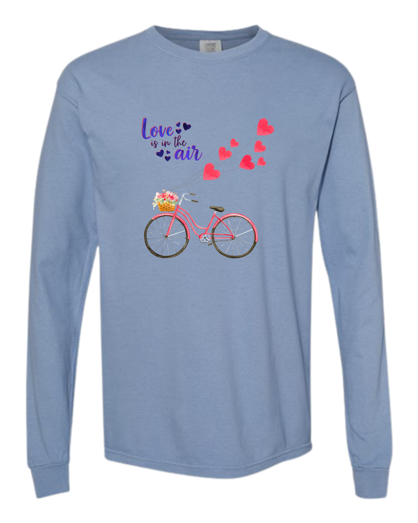 Love is in the Air - Comfort Colors - Heavyweight Long Sleeve Tee - Blues & Greens