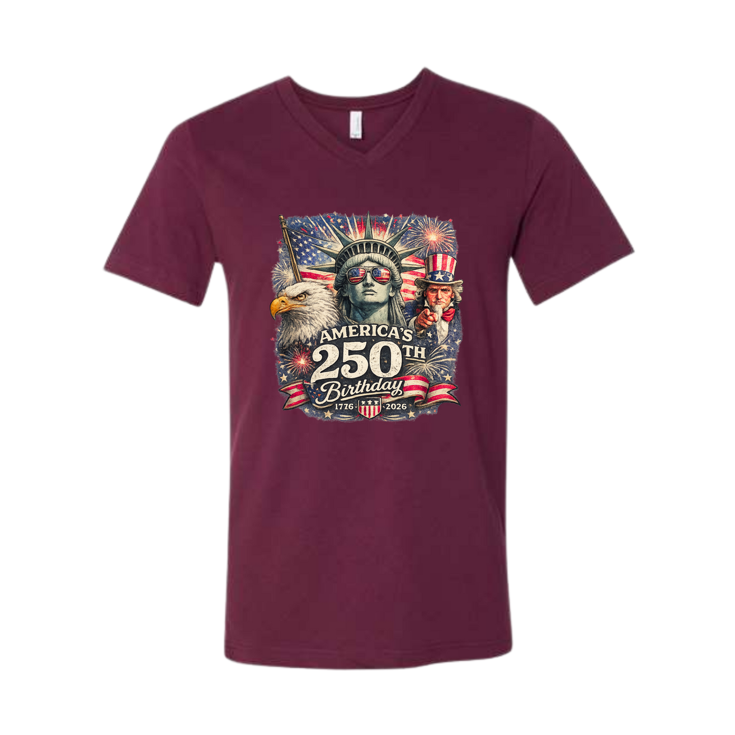 America's 250th Birthday - Bella+Canvas - Unisex V-Neck - Assorted Colors