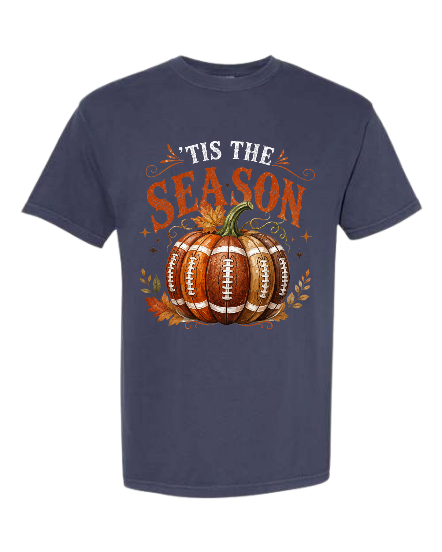'Tis Football Season - Comfort Colors - Heavyweight Unisex Tee - Blues