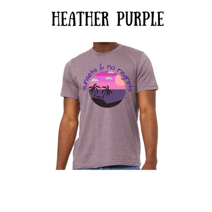 VP - Sunsets & No Regrets - Unisex Tee - Pinks, Purples, Neutrals