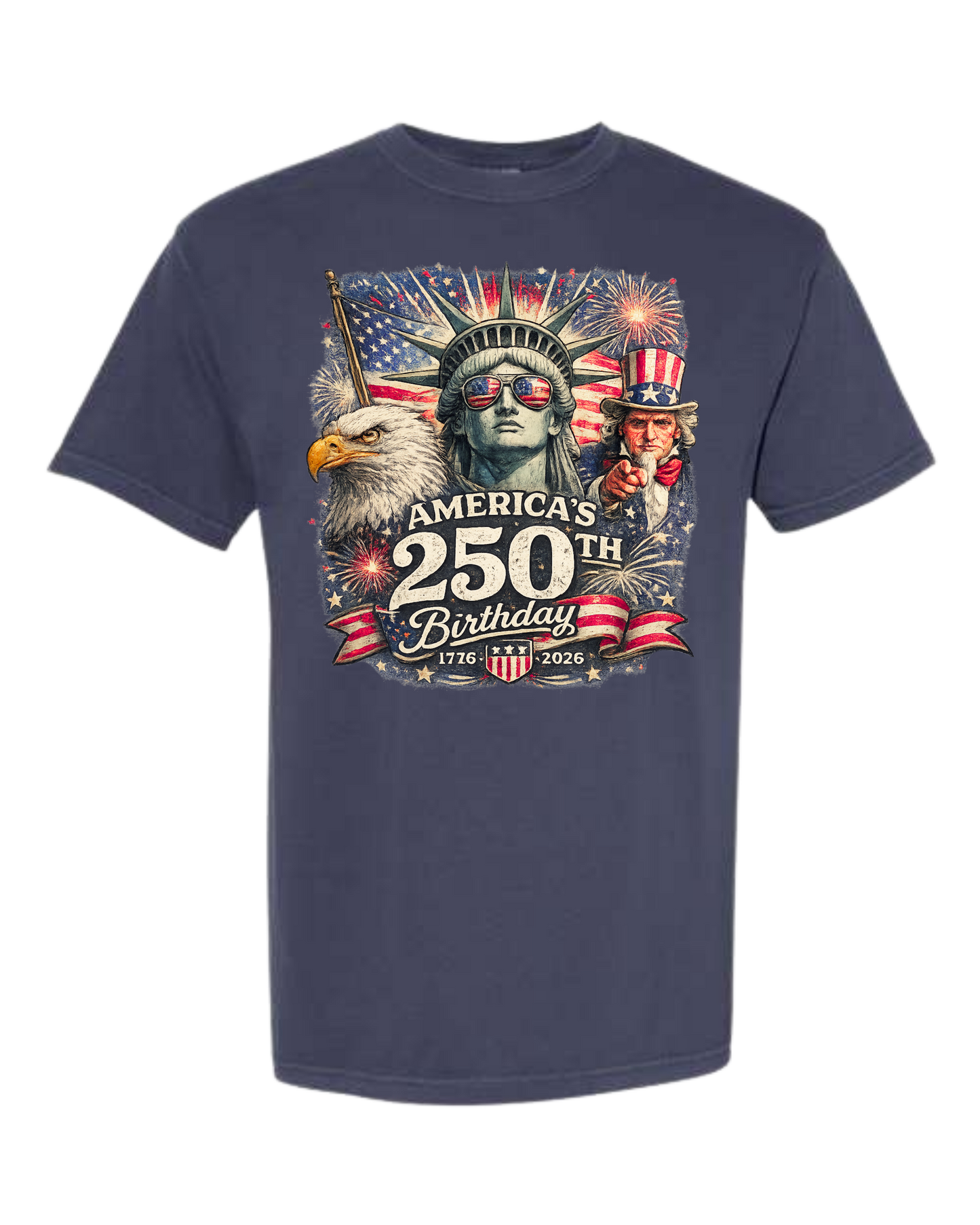 America's 250th Birthday - Comfort Colors - Heavyweight Unisex Tee - Blues