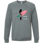 Mana in My Soul - Sponge Fleece Raglan Sweatshirt - Blues, Greens, Purple, and Black