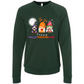 Happy Hallothanksmas Gnomes- Sponge Fleece Raglan Sweatshirt - Greens, Neutrals