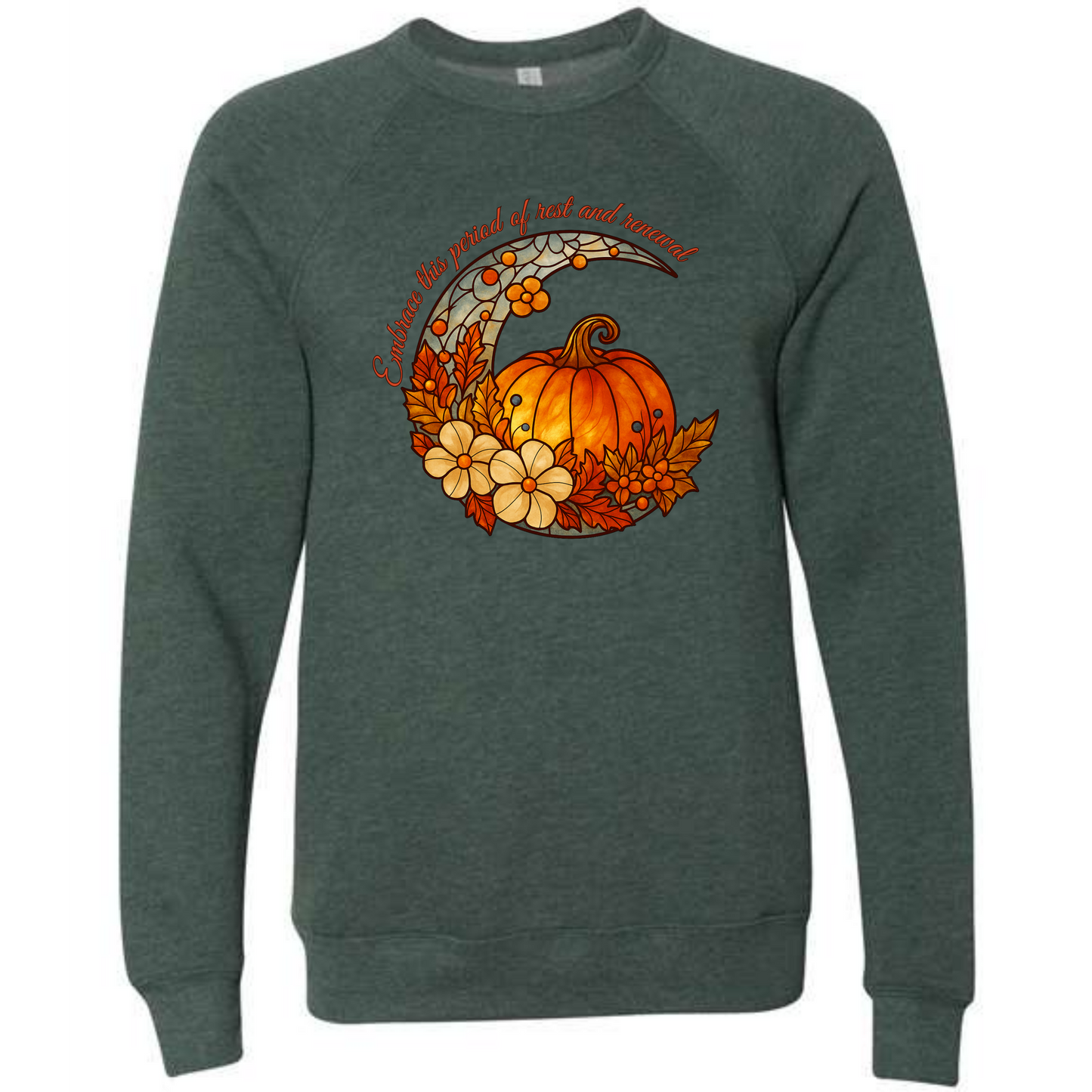 Rest and Renewal - Sponge Fleece Raglan Sweatshirt - Greens, Neutrals