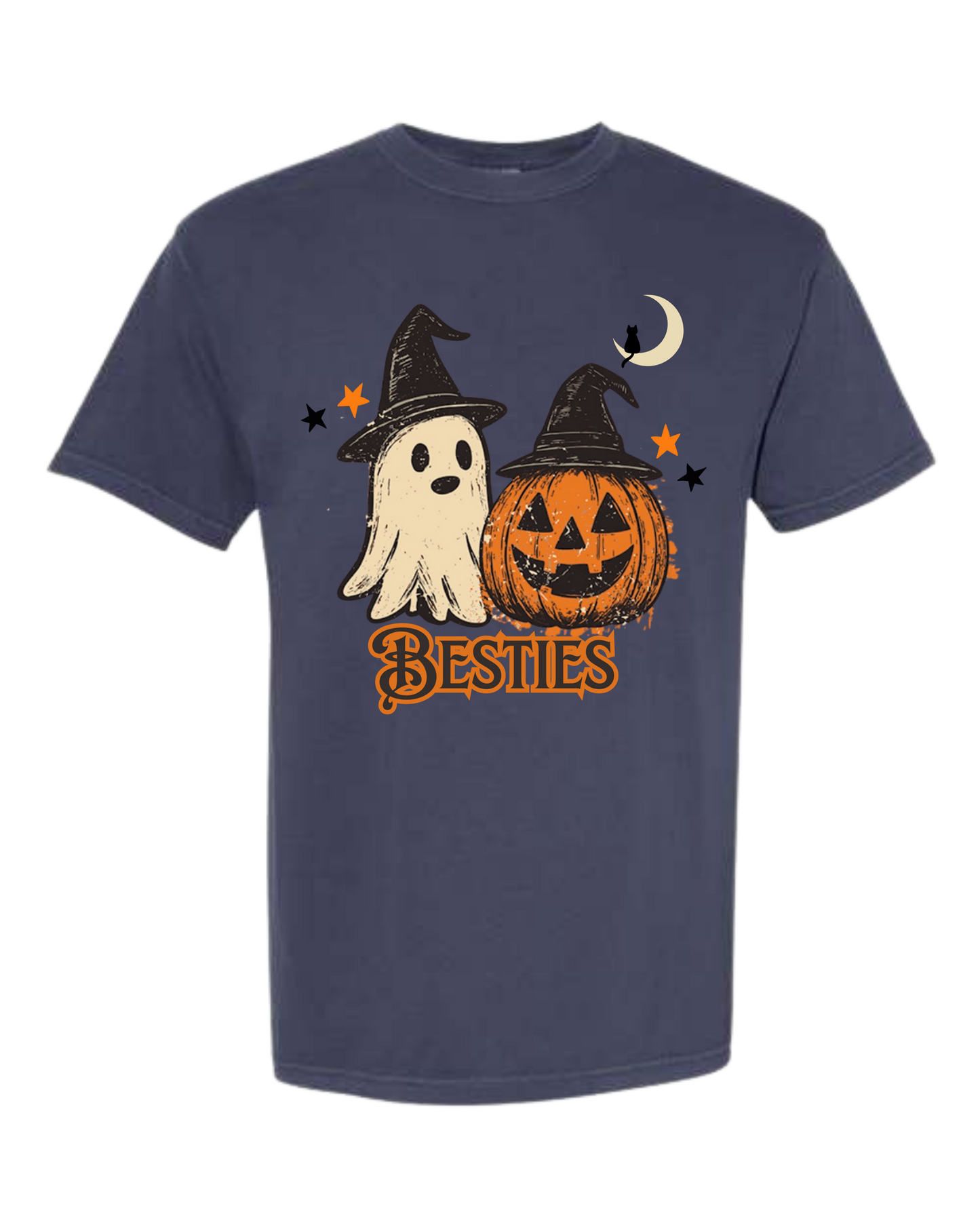 Halloween Besties - Comfort Colors - Heavyweight Unisex Tee - Blues