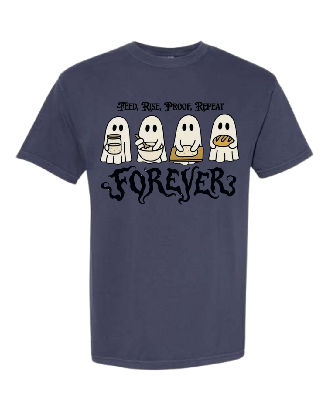 Sourdough Ghosties - Comfort Colors - Heavyweight Unisex Tee - Blues