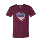 One Nation One Heart - Bella+Canvas - Unisex V-Neck - Assorted Colors
