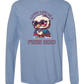 Lovin' Life as a Free Bird - Comfort Colors - Heavyweight Long Sleeve Tee - Blues & Greens