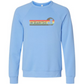 On Island Time - Sponge Fleece Raglan Sweatshirt - Blues, Greens, Purple, and Black
