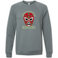 Masked Because We Are Unstable - Sponge Fleece Raglan Sweatshirt - Blues, Greens, Purple, and Black