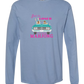 Get in Loser We're Playing Mahjong - Comfort Colors - Heavyweight Long Sleeve Tee - Blues & Greens