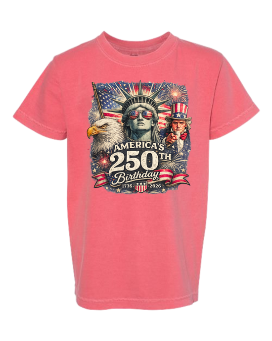 America's 250th Birthday - Comfort Colors - Heavyweight Youth Tee - Assorted Colors
