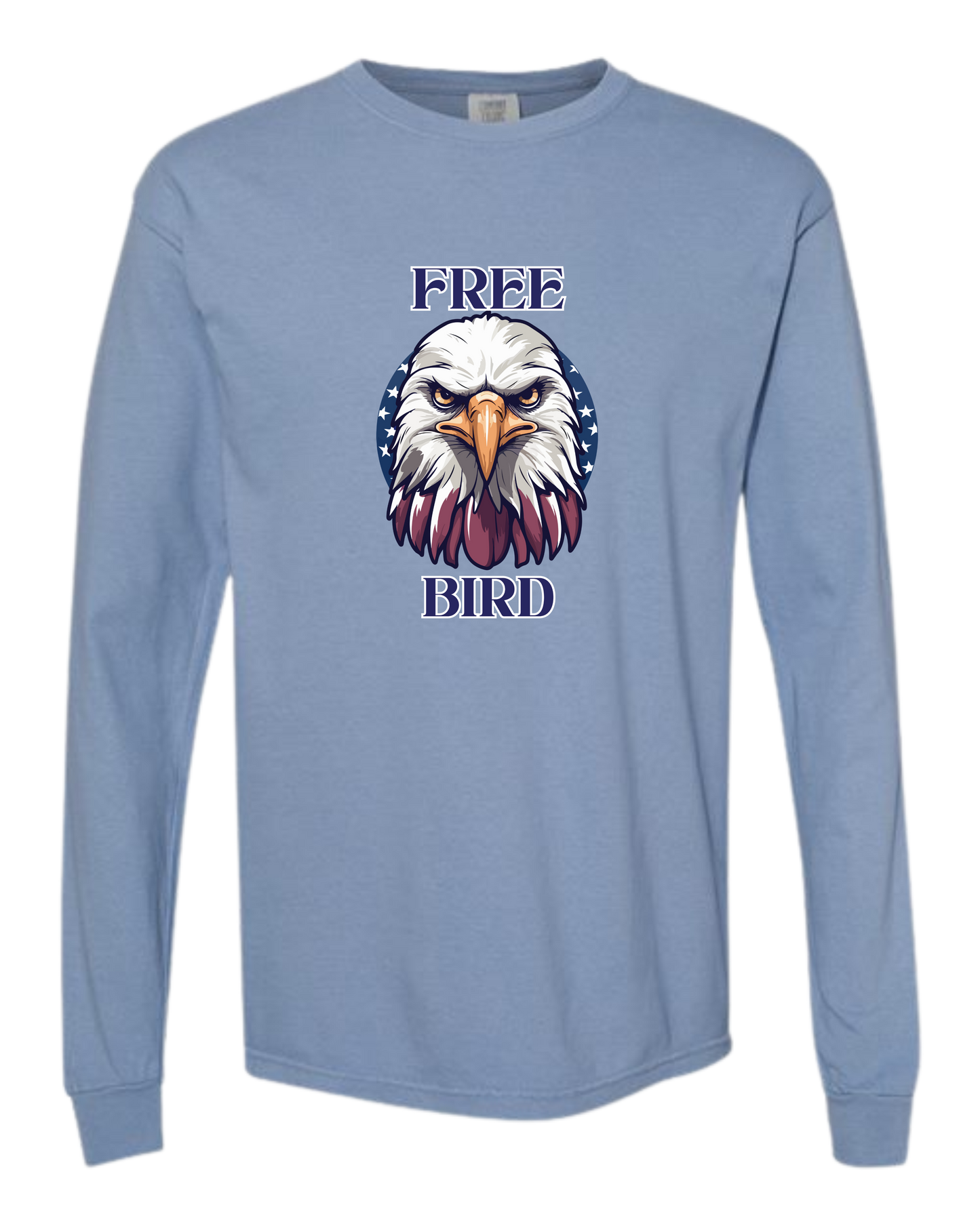 Free Bird - Comfort Colors - Heavyweight Long Sleeve Tee - Blues & Greens