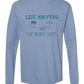 Life Happens The Beach Helps - Comfort Colors - Heavyweight Long Sleeve Tee - Blues & Greens