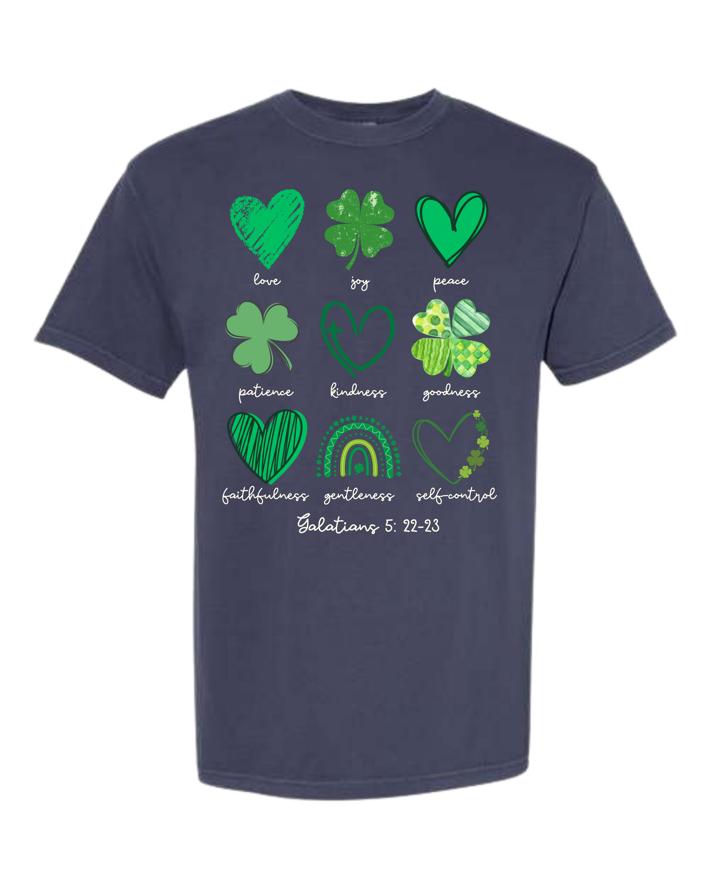 Galatians 5 - St Patrick's Day - Comfort Colors - Heavyweight Unisex Tee - Blues