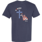 Loves Jesus & America too - Comfort Colors - Heavyweight Unisex Tee - Blues