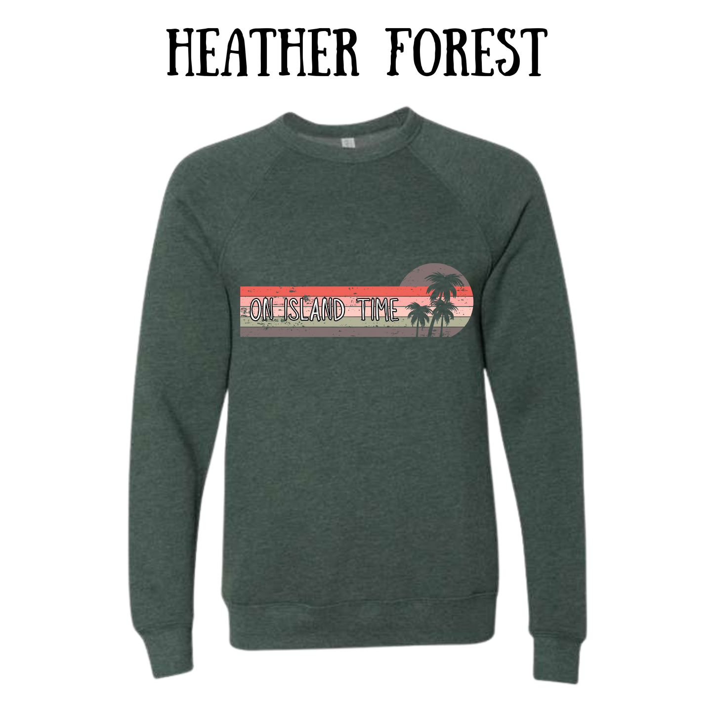 VP - On Island Time - Sponge Fleece Raglan Sweatshirt - Greens, Neutrals