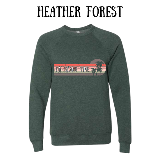VP - On Island Time - Sponge Fleece Raglan Sweatshirt - Greens, Neutrals