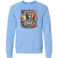 America's 250th Birthday - Sponge Fleece Raglan Sweatshirt - Blues, Greens, Purple, and Black