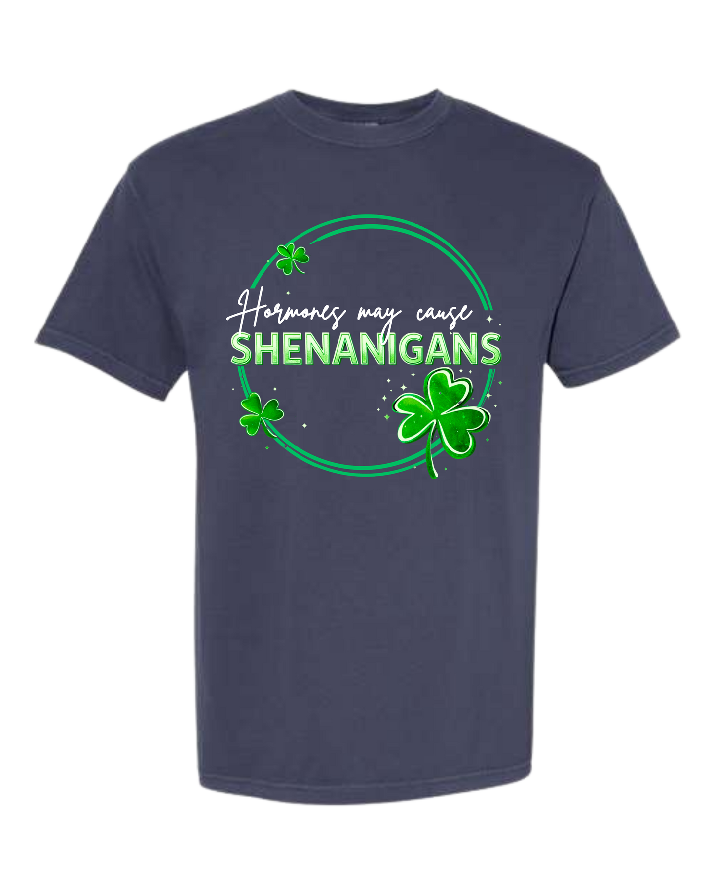 Hormones May Cause Shenanigans - Comfort Colors - Heavyweight Unisex Tee - Blues