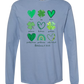 Galatians 5 - St Patrick's Day - Comfort Colors - Heavyweight Long Sleeve Tee - Blues & Greens