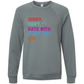 Sorry. Can't. Date With A Bat Boy. Bye. - Sponge Fleece Raglan Sweatshirt - Blues, Greens, Purple, and Black