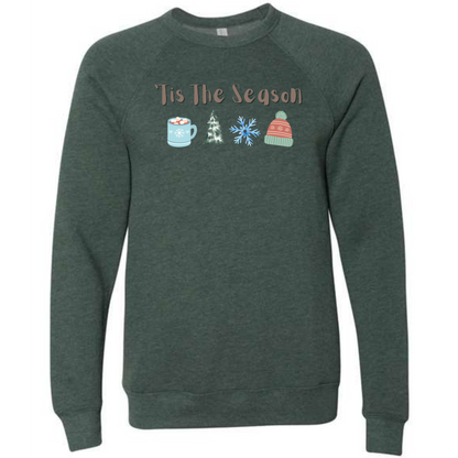 HP - 'Tis The Season - Winter - Sponge Fleece Raglan Sweatshirt - Greens, Neutrals