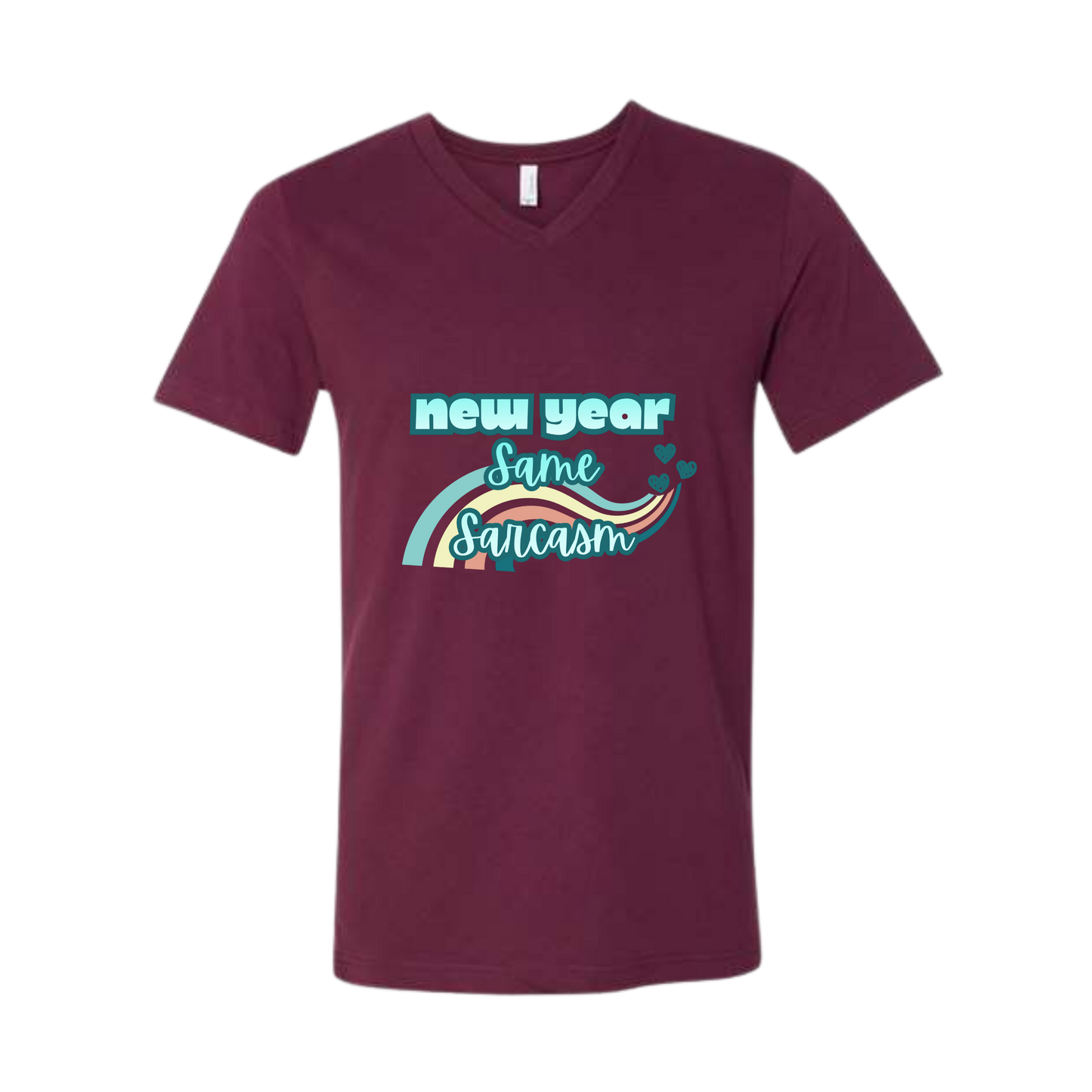 New Year Same Sarcasm - Bella+Canvas - Unisex V-Neck - Assorted Colors