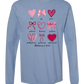 Galatians 5 - Valentines - Comfort Colors - Heavyweight Long Sleeve Tee - Blues & Greens