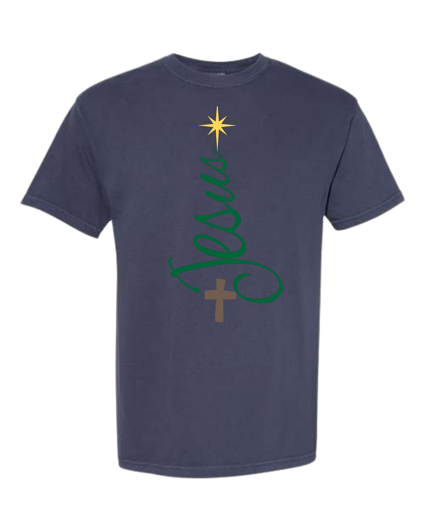 Jesus Tree - Comfort Colors - Heavyweight Unisex Tee - Blues