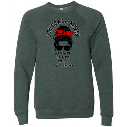 SP - Football Moms Fueled By - Sponge Fleece Raglan Sweatshirt - Greens, Neutrals