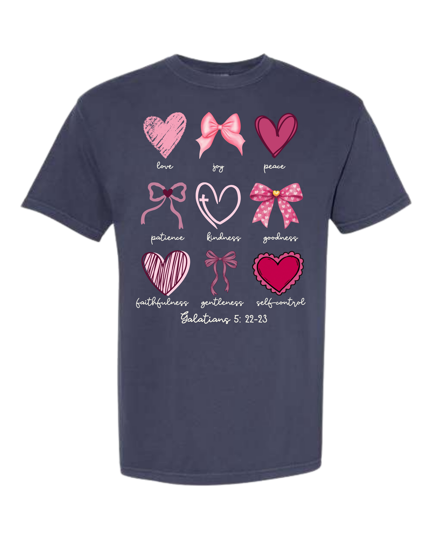 Galatians 5 - Valentines - Comfort Colors - Heavyweight Unisex Tee - Blues