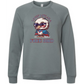 Lovin' Life as a Free Bird - Sponge Fleece Raglan Sweatshirt - Blues, Greens, Purple, and Black