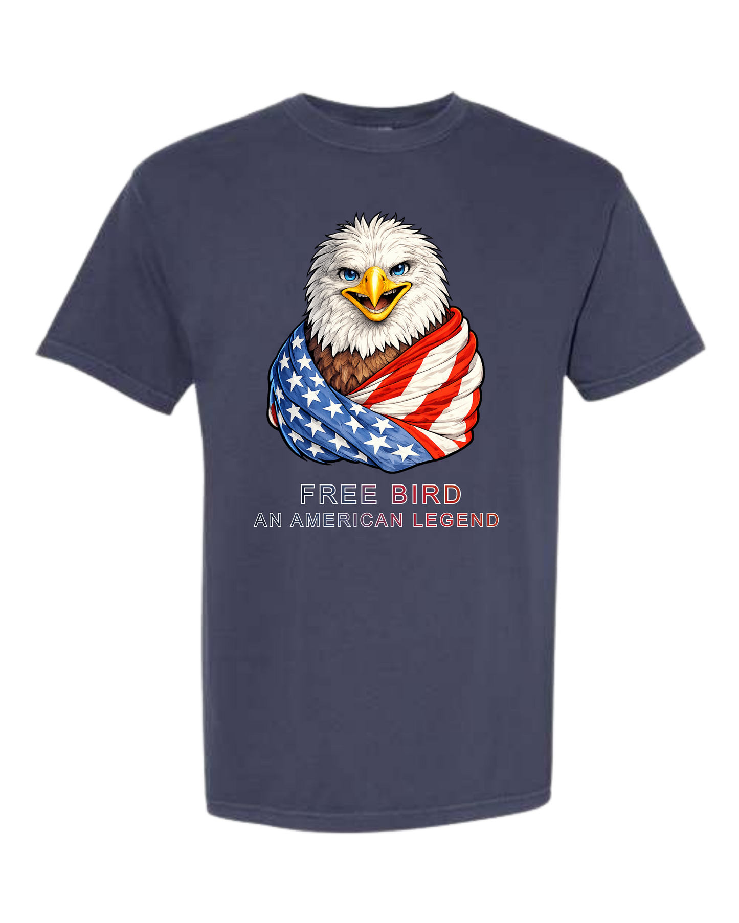 Free Bird An American Legend - Comfort Colors - Heavyweight Unisex Tee - Blues