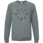 When The Moon Speaks My Body Listens - Sponge Fleece Raglan Sweatshirt - Blues, Greens, Purple, and Black