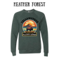 CP - Yellowstone: Fluffy Cows - Sponge Fleece Raglan Sweatshirt - Greens, Neutrals
