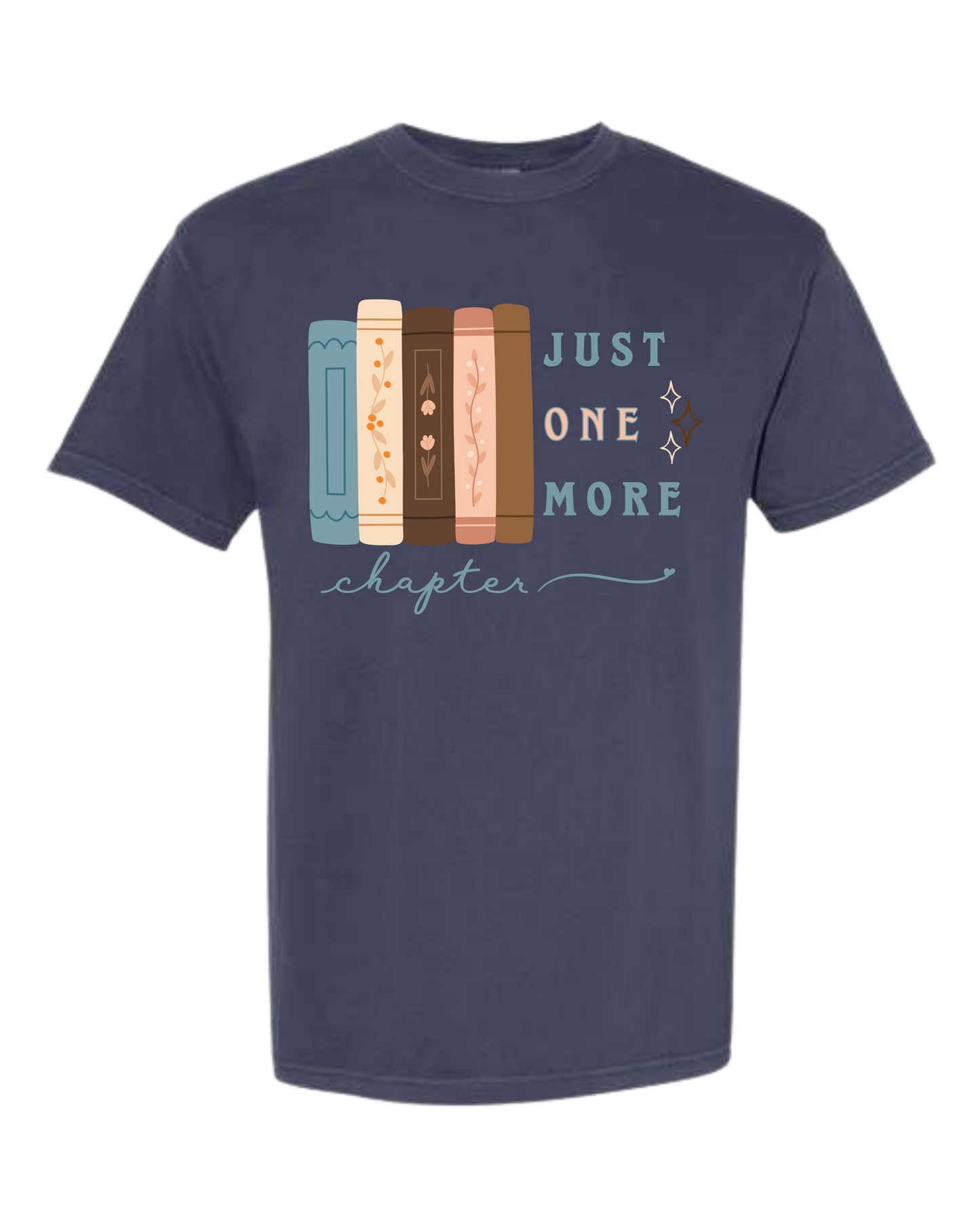 Just One More Chapter - Comfort Colors - Heavyweight Unisex Tee - Blues