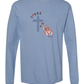 Loves Jesus & America too - Comfort Colors - Heavyweight Long Sleeve Tee - Blues & Greens