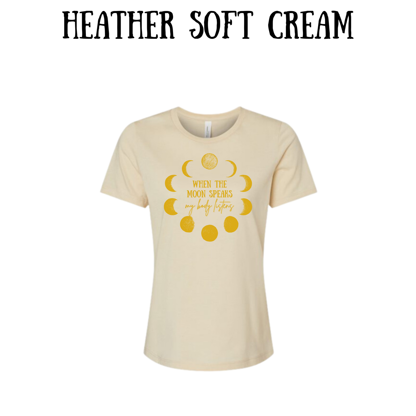 when the moon speaks - women's relaxed fit tee - neutrals