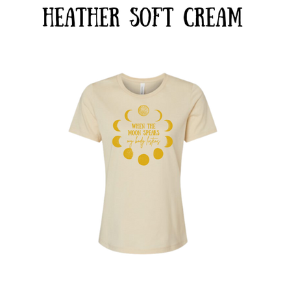 when the moon speaks - women's relaxed fit tee - neutrals