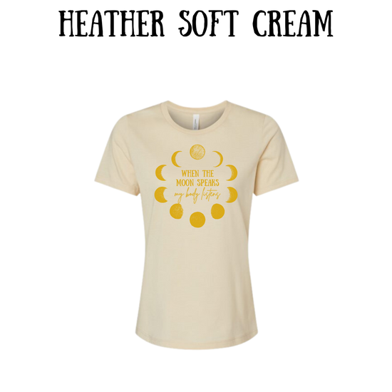 when the moon speaks - women's relaxed fit tee - neutrals