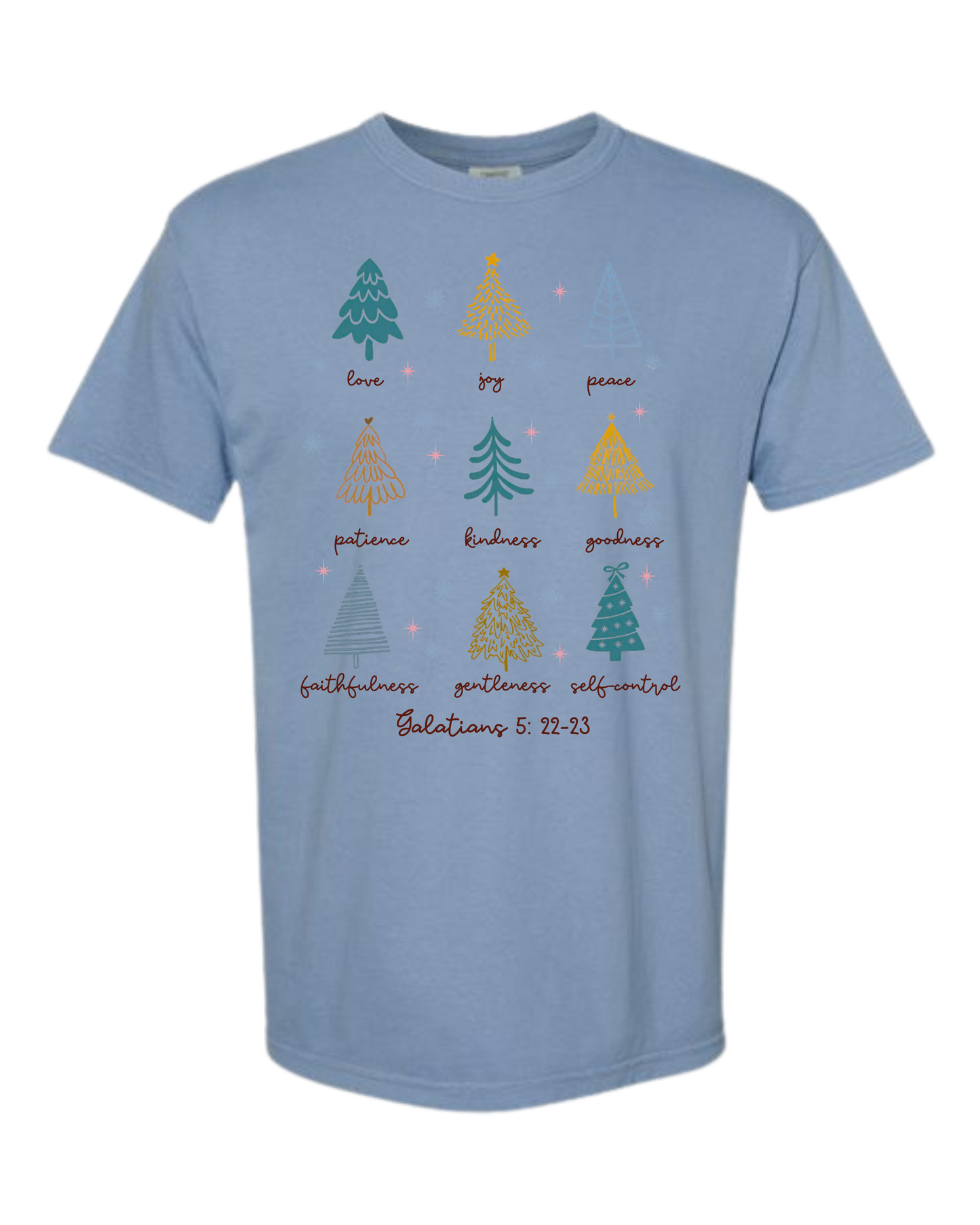 Galatians 5 - Comfort Colors - Heavyweight Unisex Tee - Blues